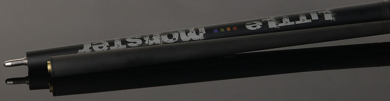 Little Monster Matte Black with Gray Graphic Sport Wrap Play Cue with Carbon Fiber Shaft