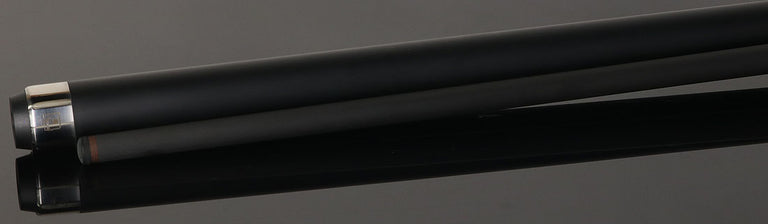 Little Monster Matte Black with White Points Graphic No Wrap Play Cue with Carbon Fiber Shaft