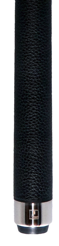 Little Monster Matte Black with 2 White Points Graphics Play Cue with Leather Wrap and Carbon Fiber Shaft