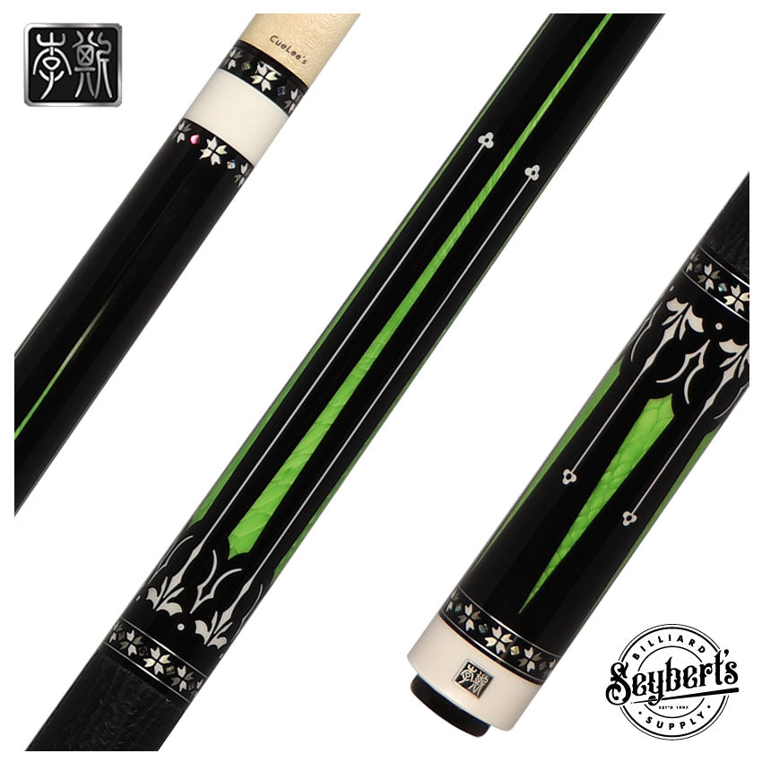 Cuelees Carefree 2 Pool Cue with Genuine Black Shark Skin Wrap