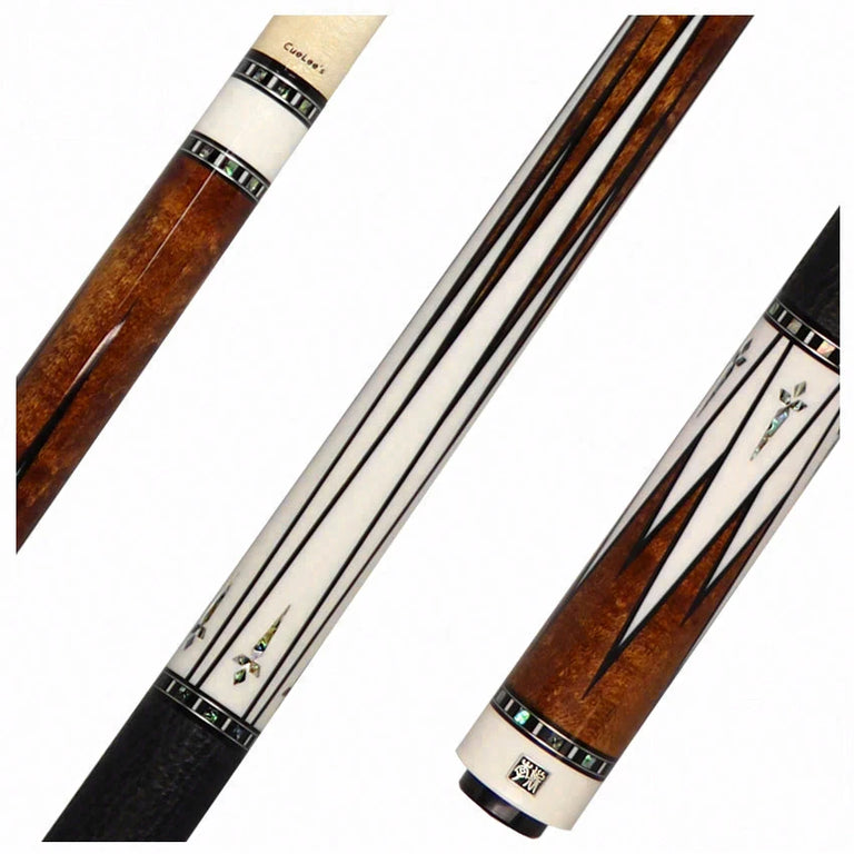 Cuelees Jade Dragon Pool Cue with Genuine Shark Skin Wrap - LS-B01