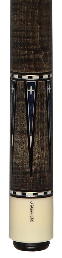 Schon LTD2300-3GREY Pool Cue - Grey Stain with Blue Points