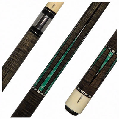 Schon Pool Cue - Grey Stain with Teal Points - LTD2300-4GREY
