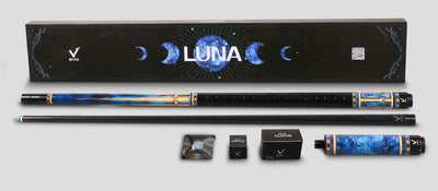 EVO Luna Sapphire Gate Leather Wrap Pool Cue Maxbing Edition