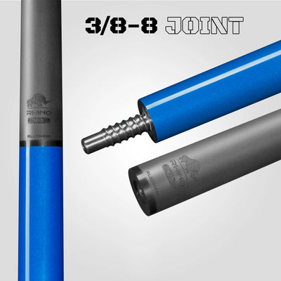 Rhino Luminax Series Ocean Blue Pool Cue with Sport Wrap - RCLUMSWOBL125