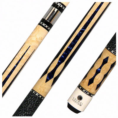 Lucasi Zero Flexpoint Birdseye Maple with Blue Luster Pool Cue - LZ2004NB
