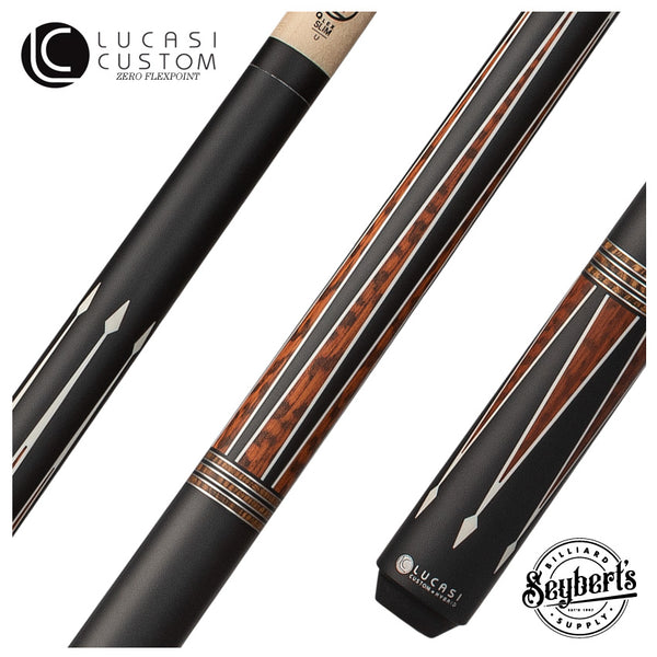 Lucasi Custom Matte Black and Snakewood/Zebrawood Wrapless Pool
