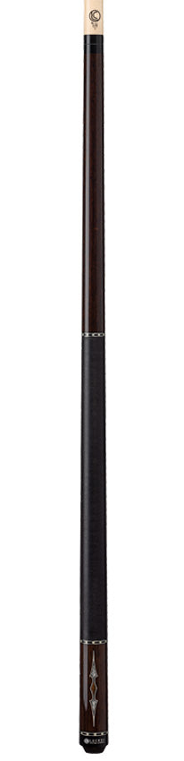 Lucasi Custom Black Palm & Bocote/White Recon Pool Cue with Black Linen Wrap