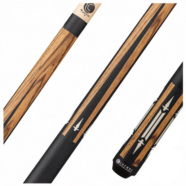 Lucasi Custom Matte Zebrawood, Black, and White Inlays Wrapless