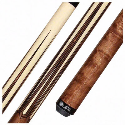 Lucasi  Zero Flexpoint Walnut Stained and Natural Sneaky Pete Pool Cue - LZSP2