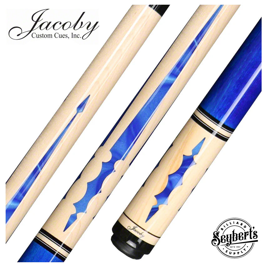 Jacoby Custom Pool Cue | Jacoby MAG 2 Blue Pool Cue - Seybert's