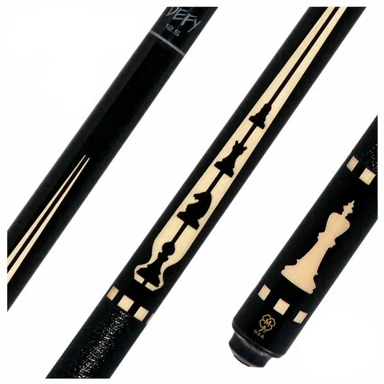McDermott 50th Anniversary Series Ebony with Birdseye Maple Cue with Defy Shaft and Commemorative 1x1 Case