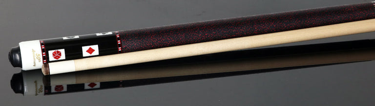 McDermott 50th Anniversary Series Curly Maple with Ebony Points Cue with all Maple Shaft and Commemorative 1x1 Case