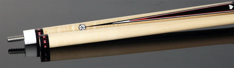 McDermott 50th Anniversary Series Curly Maple with Ebony Points Cue with all Maple Shaft and Commemorative 1x1 Case