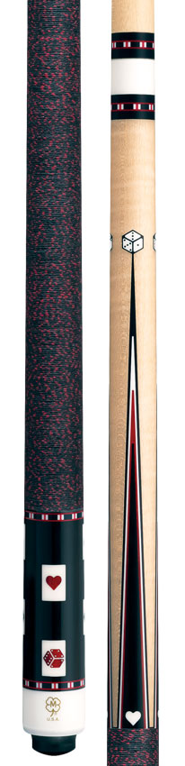 McDermott 50th Anniversary Series Curly Maple with Ebony Points Cue with all Maple Shaft and Commemorative 1x1 Case