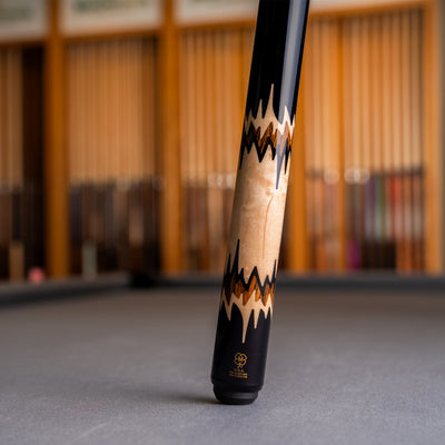 McDermott 50th Anniversary Series Black Urethane with Birdseye Maple and Bocote Inlays Cue with i2 Shaft and Commemorative 1x1 Case