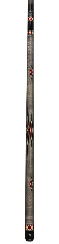 Mini Meucci Cue - Grey - Red Diamond - No Wrap - Pro Carbon Shaft