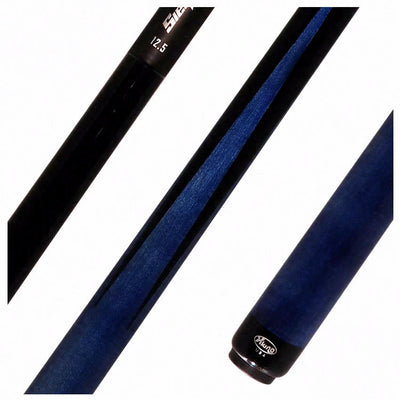 Viking Motore Series Midnight Black with 4 Blue Inlaid Points Play Cue with 12.5mm Siege Carbon Fiber Shaft