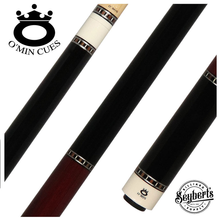 O'Min Black and Purpleheart Wood Pool Cue - OM-N14B