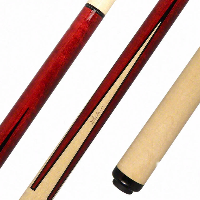 Pechauer Pro Series P02R Wine Stained Maple with Natural Maple Wrapless Pool Cue