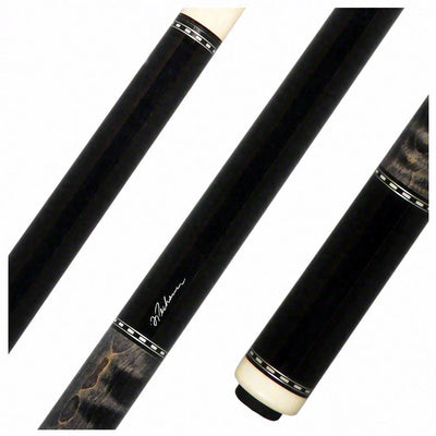 Pechauer Pro Series P04R Ebony Stained Maple with Gray Stained Maple Wrapless Pool Cue