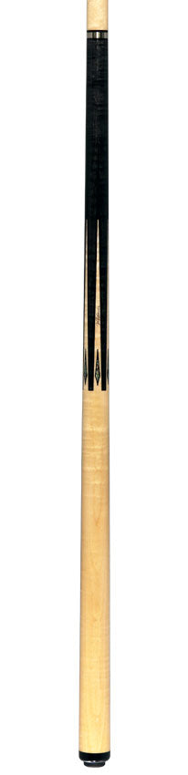 Pechauer Pro R Series Carbon-Stained Maple with Maple Points and Abalone Inlays No Wrap Pool Cue