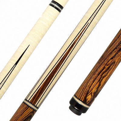 Pechauer Pro Series P08R Maple with Bocote Points and Bocote Wrapless Pool Cue