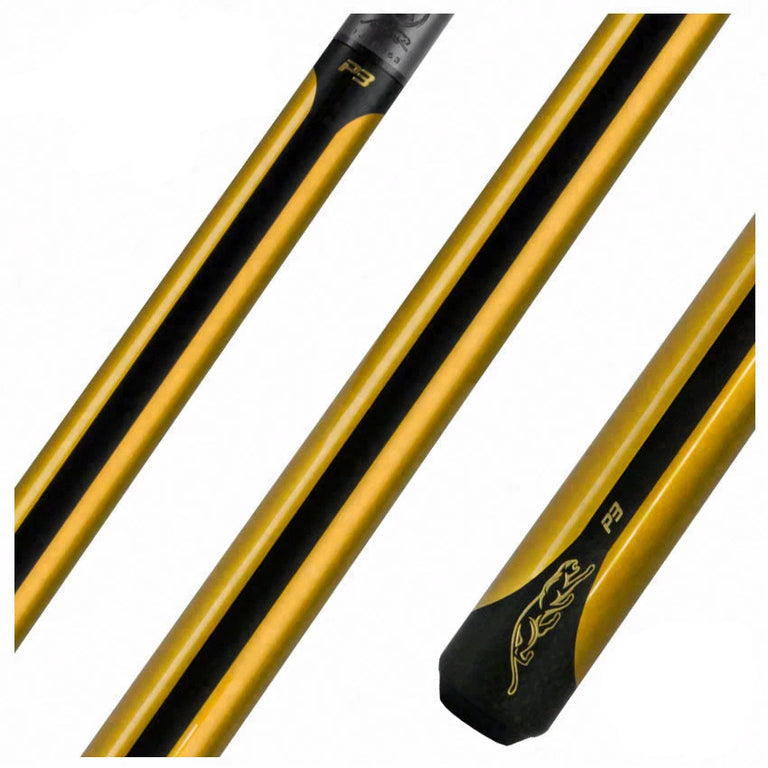 Predator P3 Metallic Gold No Wrap Pool Cue - Uniloc