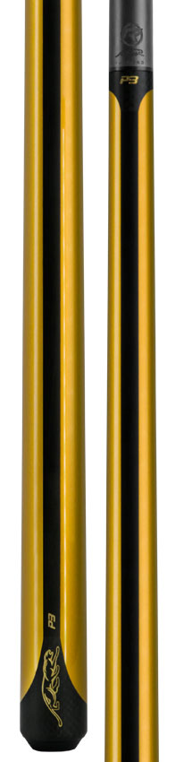 Predator P3 Metallic Gold No Wrap Pool Cue - Uniloc