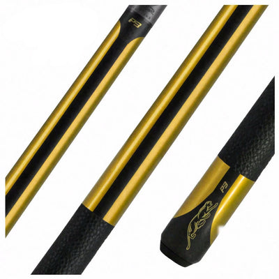 Predator P3 Metallic Gold Pool Cue with Luxe Leather Wrap - Uniloc