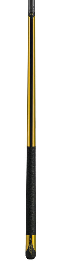 Predator P3 Metallic Gold Pool Cue with Luxe Leather Wrap - Uniloc