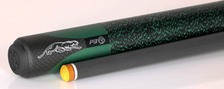 Predator P3 Nova Black/Green Linen Wrap Pool Cue - Uni-Loc