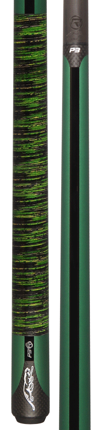 P3 Predator Matte Metallic Green With Green Tri-Color Stacked Wrap - Uni-Loc