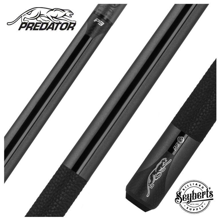 Predator P3 Metallic Gray Uniloc Luxe Leather Wrap Pool Cue - P3GRYLL