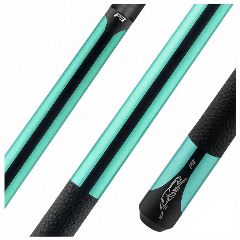 Predator P3 Teal Pool Cue with Luxe Leather Wrap - Uni-loc