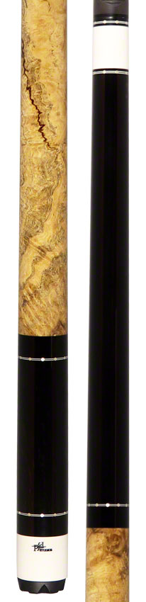 PFD Studios Custom Ebony and Burl Wood Cue - Seybert's Billiards