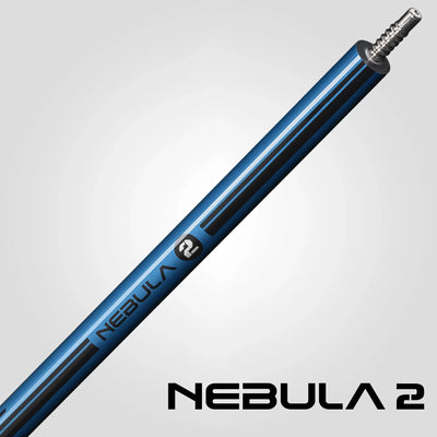 Rhino Nebula 2 Sky Blue No Wrap Carbon Pool Cue
