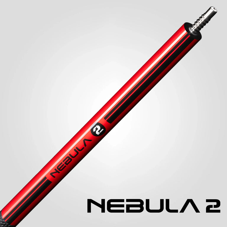 Rhino Nebula 2 Crimson Red Carbon Pool Cue with Sports Wrap