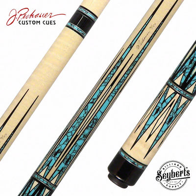 Pechauer Limited Edition PL32 Natural Stained Maple with Turquoise Points Pool Cue - PROGRESSIVE