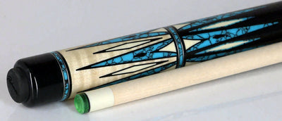 Pechauer Limited Edition PL32 Natural Stained Maple with Turquoise Points Pool Cue - PROGRESSIVE
