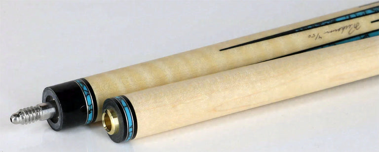 Pechauer Limited Edition PL32 Natural Stained Maple with Turquoise Points Pool Cue - PROGRESSIVE