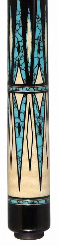 Pechauer Limited Edition PL32 Natural Stained Maple with Turquoise Points Pool Cue - PROGRESSIVE