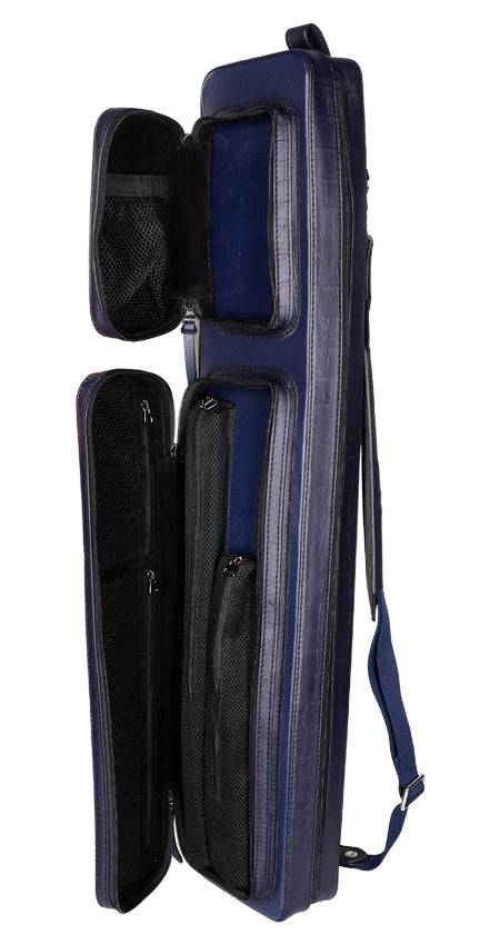 Triple 60 Fedor Gorst Limited 4X8 Custom Two-Tone Blue Leather Butterfly Soft Cue Case