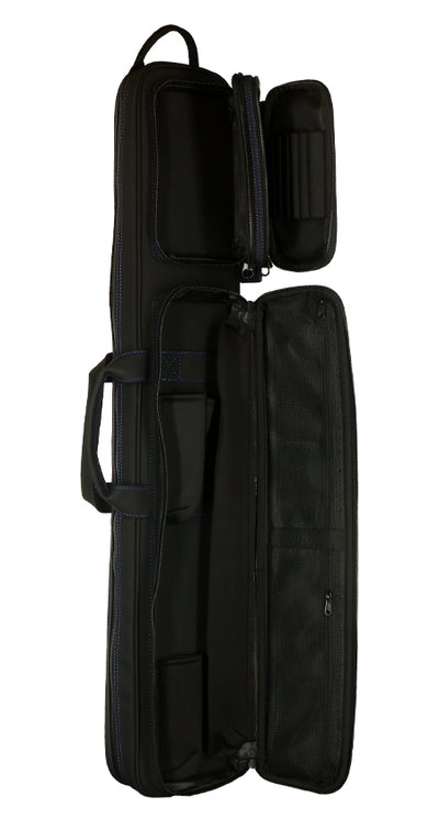 Jacoby Silver Fox Butterfly 2.0 Blue 4x8 Soft Pool Cue Case - JCSFB4X8BL