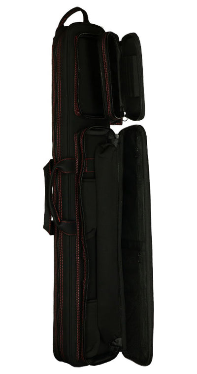 Jacoby Silver Fox 2.0 Butterfly Red 4x8 Soft Pool Cue Case - JCSFB4X8RD