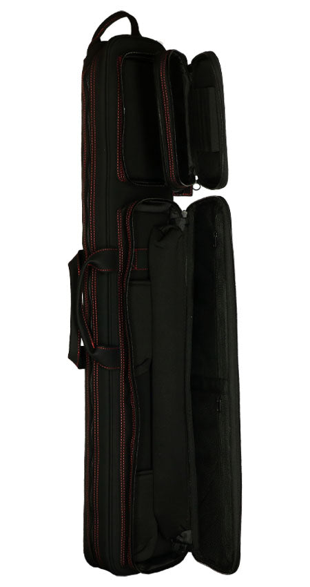Jacoby Silver Fox 2.0 Butterfly Red 4x8 Soft Pool Cue Case - JCSFB4X8RD