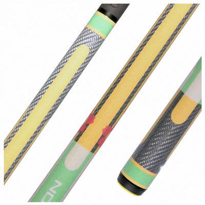 Poison Candy Sugar No Wrap Pool Cue - Light Green and Peach with 12.4mm Venom Carbon Shaft