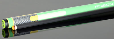 Poison Candy Sugar No Wrap Pool Cue - Light Green and Peach with 12.4mm Venom Carbon Shaft