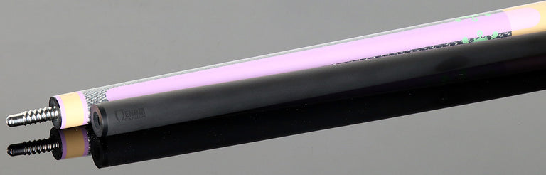 Poison Candy Sugar No Wrap Pool Cue - Peach and Lavender with 12.4mm Venom Carbon Shaft