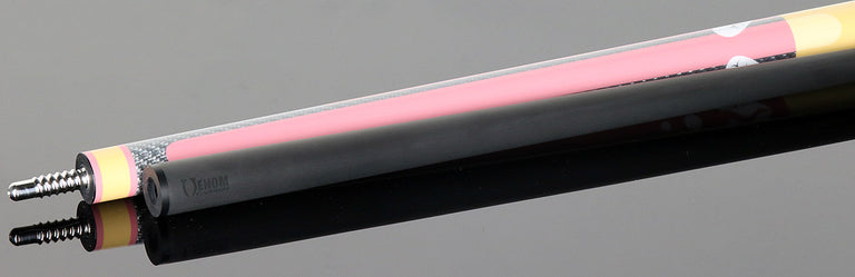 Poison Candy Sugar No Wrap Pool Cue - Peach and Pink with 12.4mm Venom Carbon Shaft